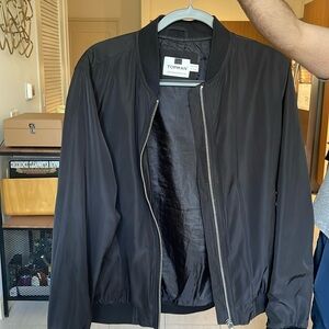 Top man black bomber size medium